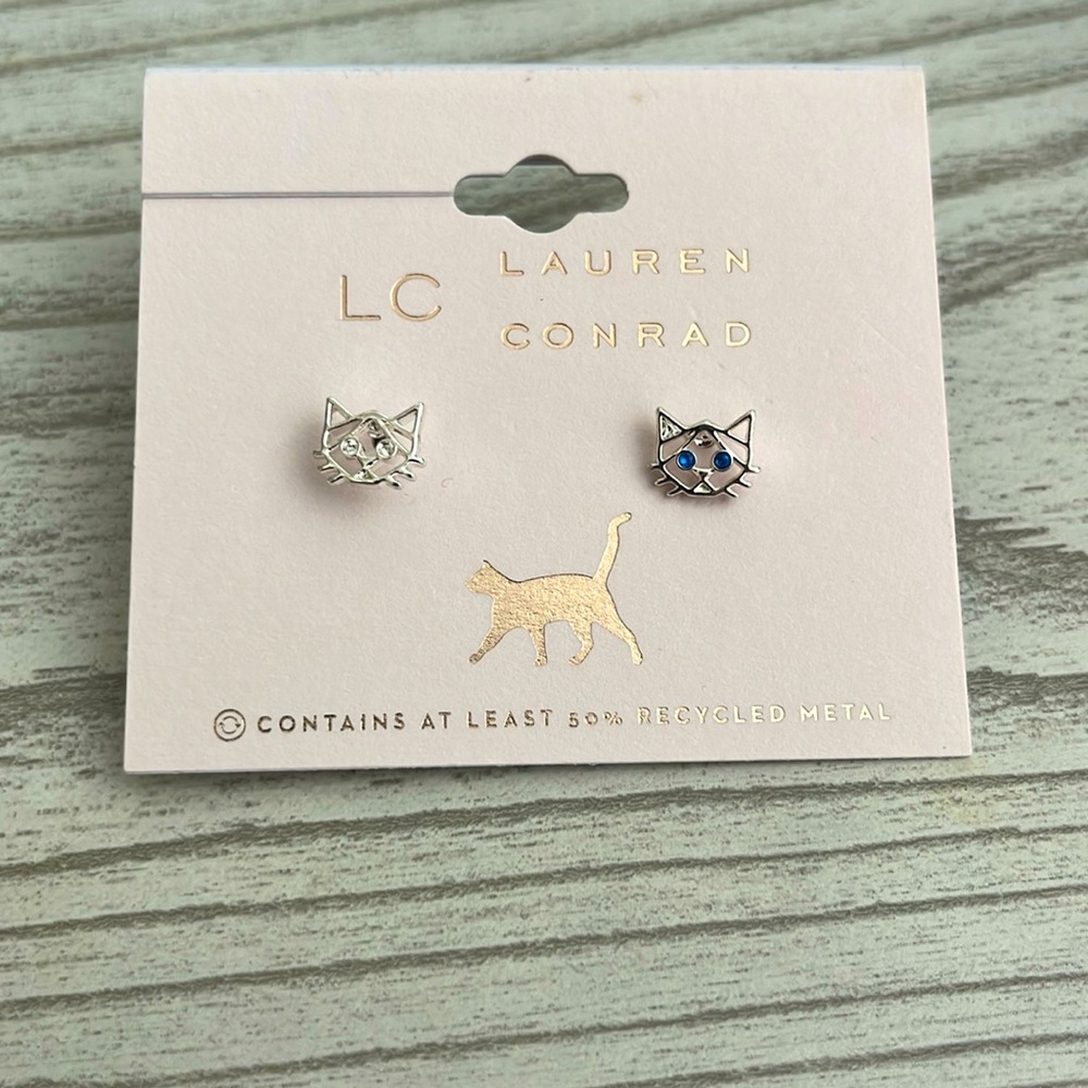 Cat earrings by Lauren Conrad